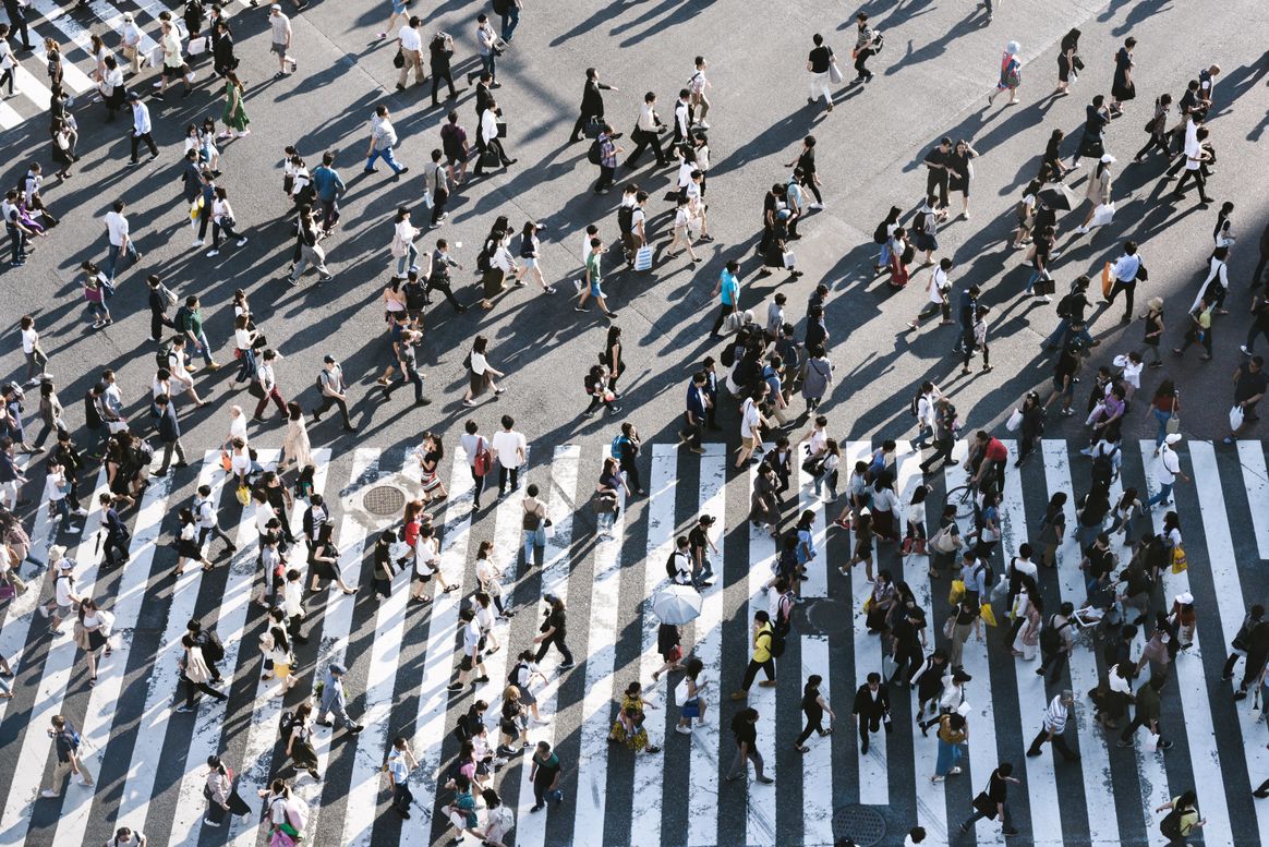 People crossing a street